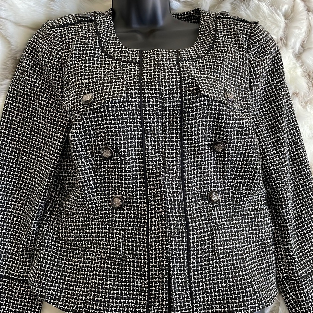 WhiteHouse BlackMarket Tweed Moto Jacket
